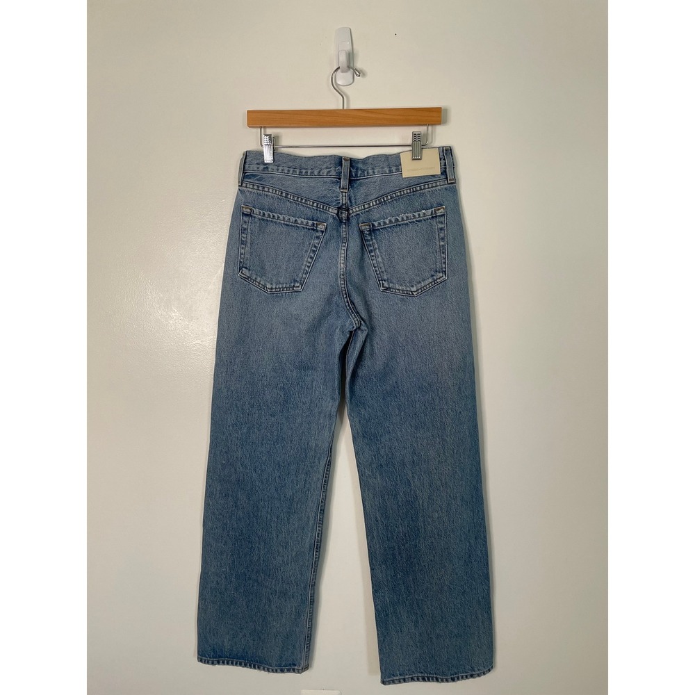 NEW Citizens of Humanity Lindz Lowrise Straight Jeans 27 Medium Wash Distressed - Picture 3 of 11